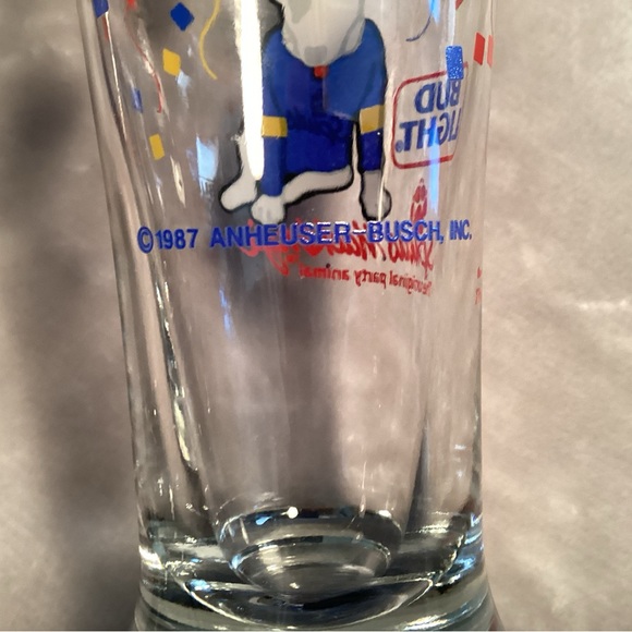 1987 Spuds MacKenzie Bud Light beer glass. Set of 2 - Picture 6 of 8
